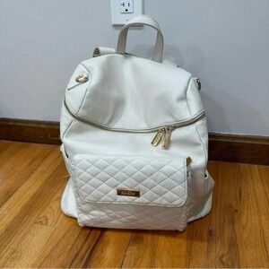 Luli bebe monaco Pearl white diaper bag